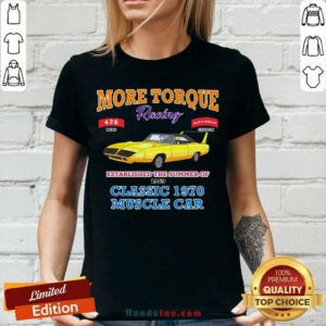 Awesome Classic Muscle Car Torque Garage Hot Rod V-neck - Design by handstee.com