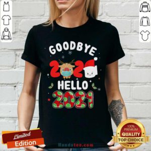 AwGoodbye 2020 Toilet Paper Santa Hello 2021 V-neck- Design By Handstee.com