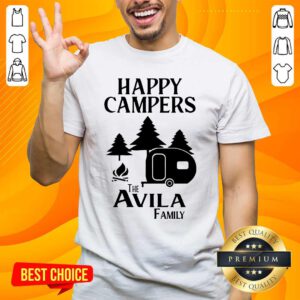 Awesome Happy Campers The Avila Family Shirt - Design by handstee.com