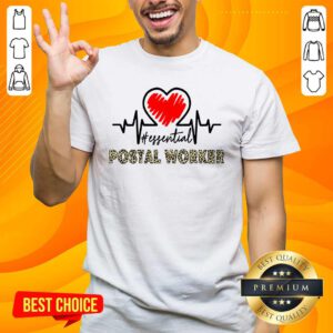 Awesome Heartbeat Essential Postal Worker Shirt - Design by handstee.com