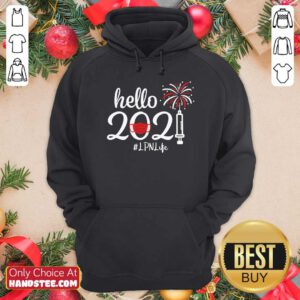 Hello 2021 LPN Life Face Mask Christmas Hoodie- Design By Handstee.com