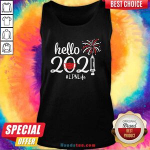 Hello 2021 LPN Life Face Mask Christmas Tank-Top- Design By Handstee.com