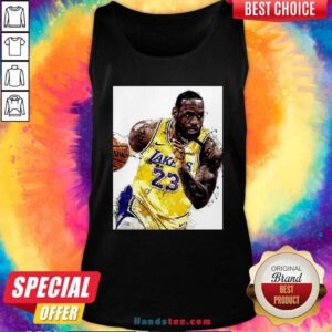 Awesome Lebron James 23 Los Angeles Laker Tank Top - Design by handstee.com