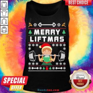 Merry Liftmas For Girls Women Christmas Gym Lover Girl Tank-Top- Design By Handstee.com