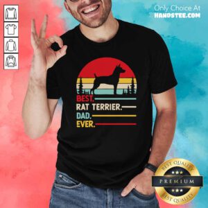 Awesome Rat Terrier Best Dad Ever Dog Shirt - Design by handstee.com