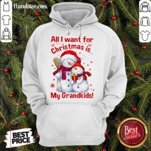 Snowman All I Want For Christmas Is My Grandkids Hoodie- Design By Handstee.com