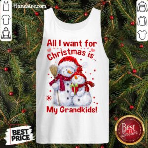 Snowman All I Want For Christmas Is My Grandkids Tank-Top- Design By Handstee.com