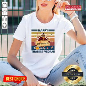 Turkey Happy Thanks-Vegan Turkey Vintage Retro Awesome Turkey Happy Thanks-Vegan Turkey Vintage Retro Tank-Top- Design By Handstee.com