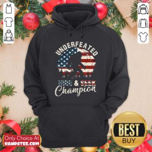 Bigfoot Undefeated Hide And Seek Champions Vintage American Flag Hoodie - Design by handstee.com