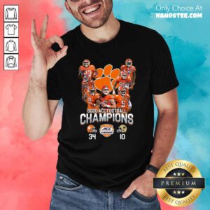 Clemson Tigers 2020 ACC Football Champions Signatures Shirt - Design by handstee.com