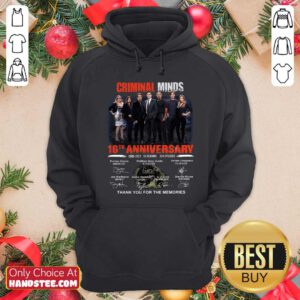 Criminal Minds 16th Anniversary 2005 Seasons 324 Episodes Thank Memories Hoodie - Design by handstee.com