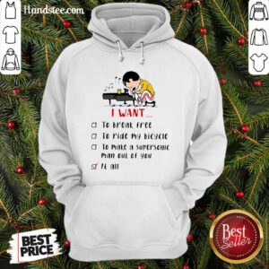 Freddie Mercury Play Piano I Want To Break Free To Ride My Bicycle To Make A Supersonic Man Out Of You Hoodie - Design by handstee.com