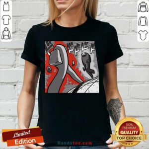 Funny Among Us Merch Store Among Us Menacing US V-neck - Design by handstee.com