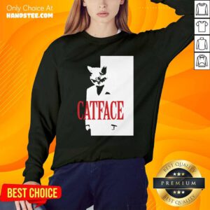 Funny Cat Face Sweatshirt - Design by handstee.com