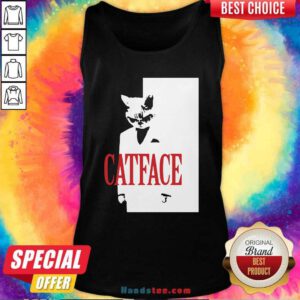 Funny Cat Face Tank Top - Design by handstee.com