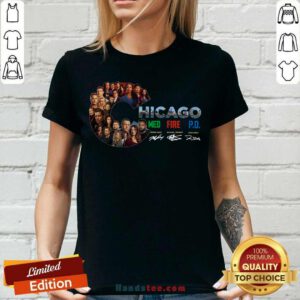 Chicago Med Fire P.D Derak Haas Michel Brandt Dick Wolf Signatures V-neck- Design By Handstee.com