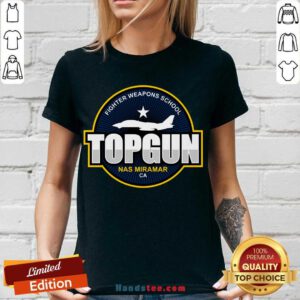 Fighter Weapons School Top Gun Nas Miramar CA V-neck- Design By Handstee.com
