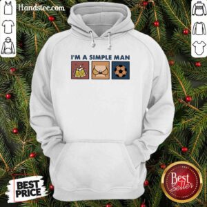 Funny I Am A Simple Man Beer Boob And Soccer Hoodie - Design by handstee.com