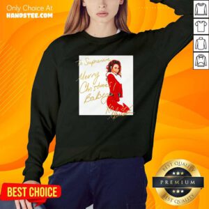 Funny Mariah Carey To Supreme Merry Christmas Baby Sweatshirt - Design by handstee.com