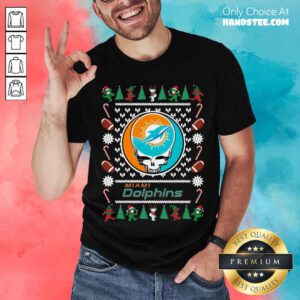 Miami Dolphins Grateful Dead Ugly Christmas Shirt- Design By Handstee.com