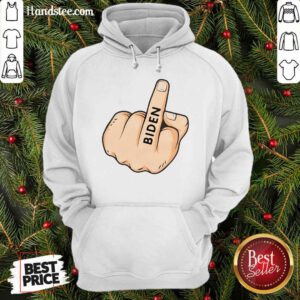 Funny Middle Finger Fuck Biden Hoodie - Design by handstee.com
