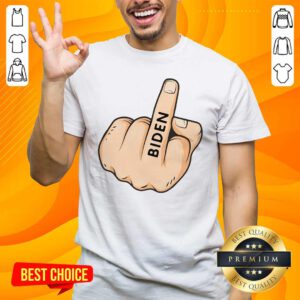 Funny Middle Finger Fuck Biden Shirt - Design by handstee.com