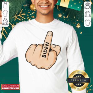 Funny Middle Finger Fuck Biden Sweatshirt - Design by handstee.com