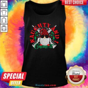 Funny Naughty And I Gnome It Merry Christmas Tank Top - Design by handstee.com