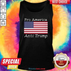 Pro America Anti Trump American Flag Tank-Top- Design By Handstee.com