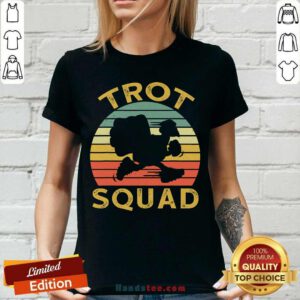 Funny Trot Squad Thanksgiving Turkey Trot Costume Vintage V-neck - Design by handstee.com