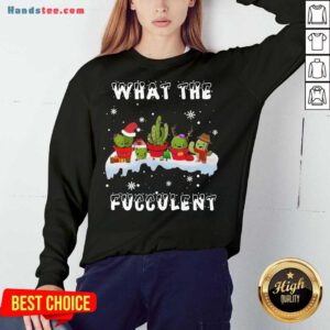 What The Fucculent Merry Christmas Sweatshirt- Design By Handstee.com