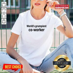 World’s Grumpiest Co-Worker V-neck- Design By Handstee.com