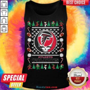 Atlanta Falcons Grateful Dead Ugly Christmas Tank-Top- Design By Handstee.com