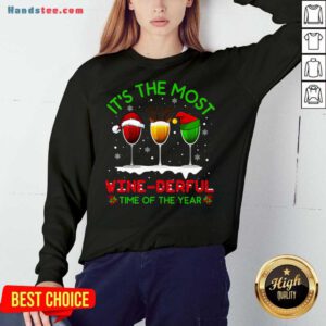 Christmas Wine Xmas Alcohol Pajama Pj Tops For Women Sweatshirt- Design By Handstee.com