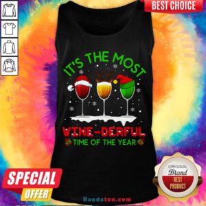 Christmas Wine Xmas Alcohol Pajama Pj Tops For Women Tank-Top- Design By Handstee.com