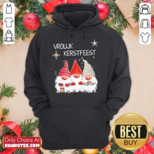 Gnomies Vrolijk Kerstfeest Christmas Hoodie- Design By Handstee.comGood Gnomies Vrolijk Kerstfeest Christmas Hoodie
