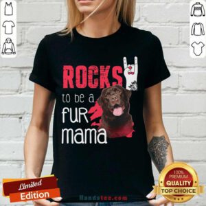 Good Guard Dog Rocks To Be A Fur Mama V-neck - Design by handstee.com