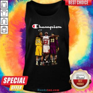 Kobe Bryant Michael Jordan LeBron James Champion Signatures Tank-Top- Design By Handstee.com