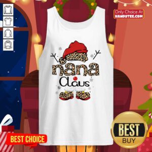 Leopard Nana Claus Ugly Christmas Tank-Top- Design By Handstee.com