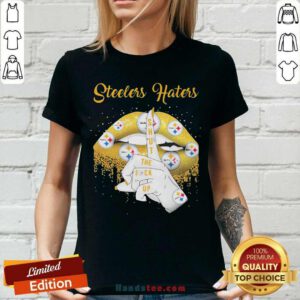 Lips Pittsburgh Steelers Haters Shut The Fuck Up V-neck- Design By Handstee.com