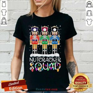 Good Nutcracker Squad Merry Christmas V-neck - Design by handstee.com