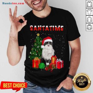 Santatime Cat Merry Christmas Tree Gift Shirt- Design By Handstee.com