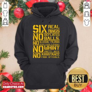 Good Six Real Rings No Deflated Balls No Illegal Filming Hoodie - Design by handstee.com