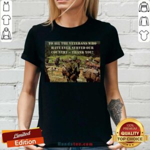 Good To All The Veterans Who Have Ever Served Our Country Thank You V-neck - Design by handstee.com