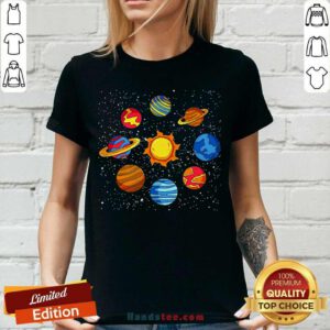 Good Universe Planets Gift Idea Science Lover Astronomy V-neck- Design by handstee.com