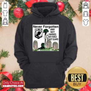 Never Forgotten Army Navy Marines Airforce Coast Guard Hoodie - Design by handstee.com