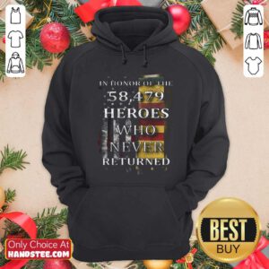 Nice American Flag In Honor Of The 58.479 Heroes Who Never Returned Hoodie - Design by handstee.com