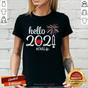 Hello 2021 CNA Life Face Mask Christmas V-neck- Design By Handstee.com