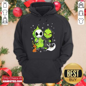 Jack Skellington And The Grinch Halloween Hoodie- Design By Handstee.com
