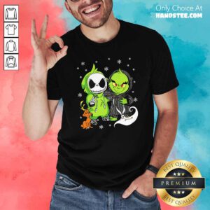 Jack Skellington And The Grinch Halloween Shirt- Design By Handstee.com